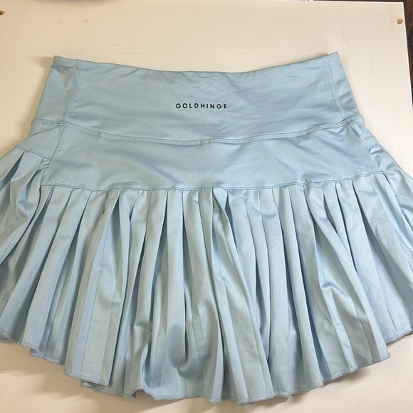 Pale blue pleated tennis skirt - Picture 2 of 2